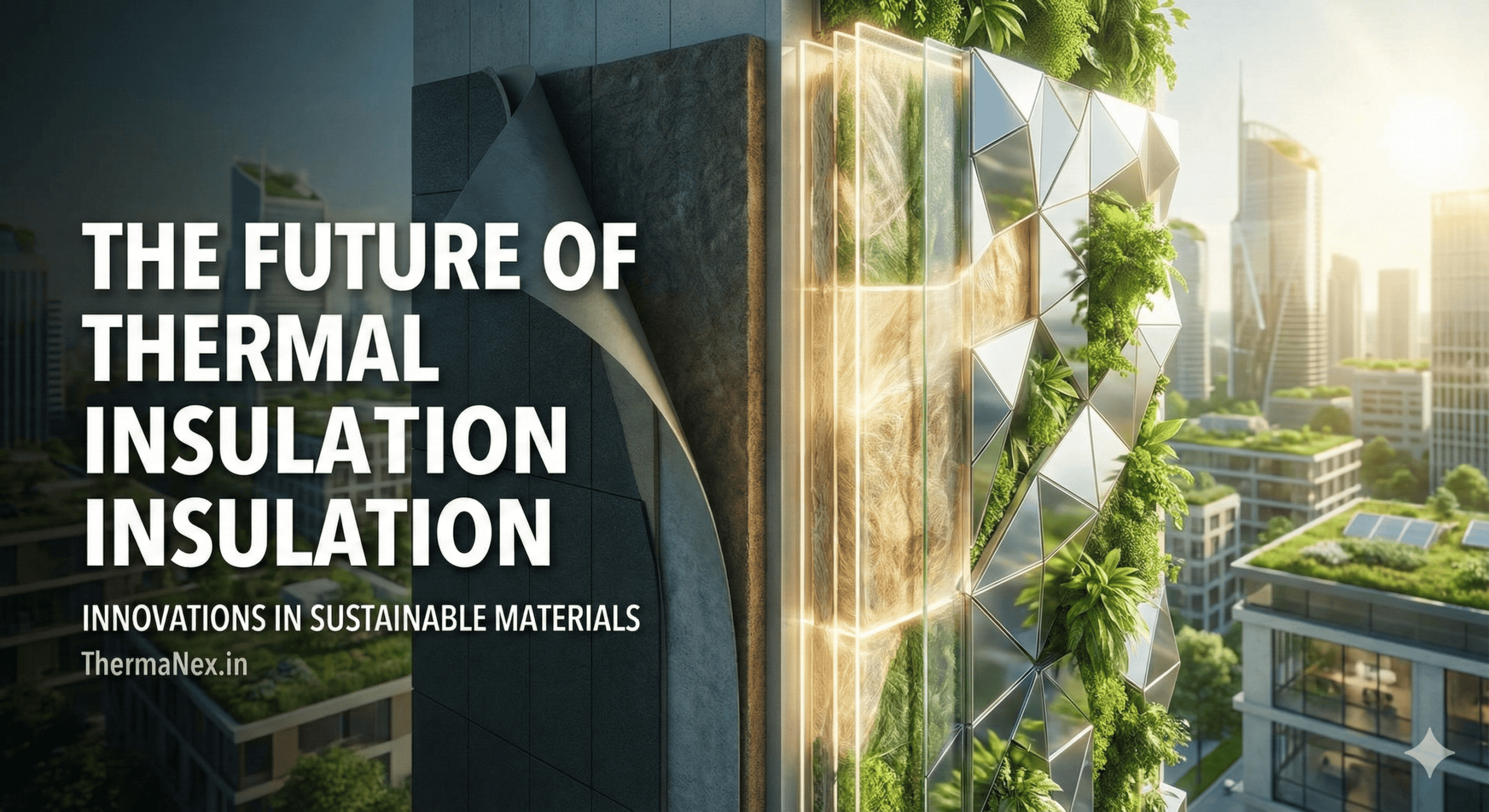 High-performance sustainable building insulation by ThermaNex, incorporating innovative, eco-friendly materials for energy efficiency and environmental conservation in urban architecture.