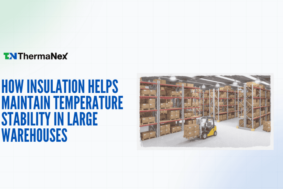 An efficient insulation system in a large warehouse helps maintain consistent temperature levels, reducing energy costs and protecting stored goods from temperature fluctuations.