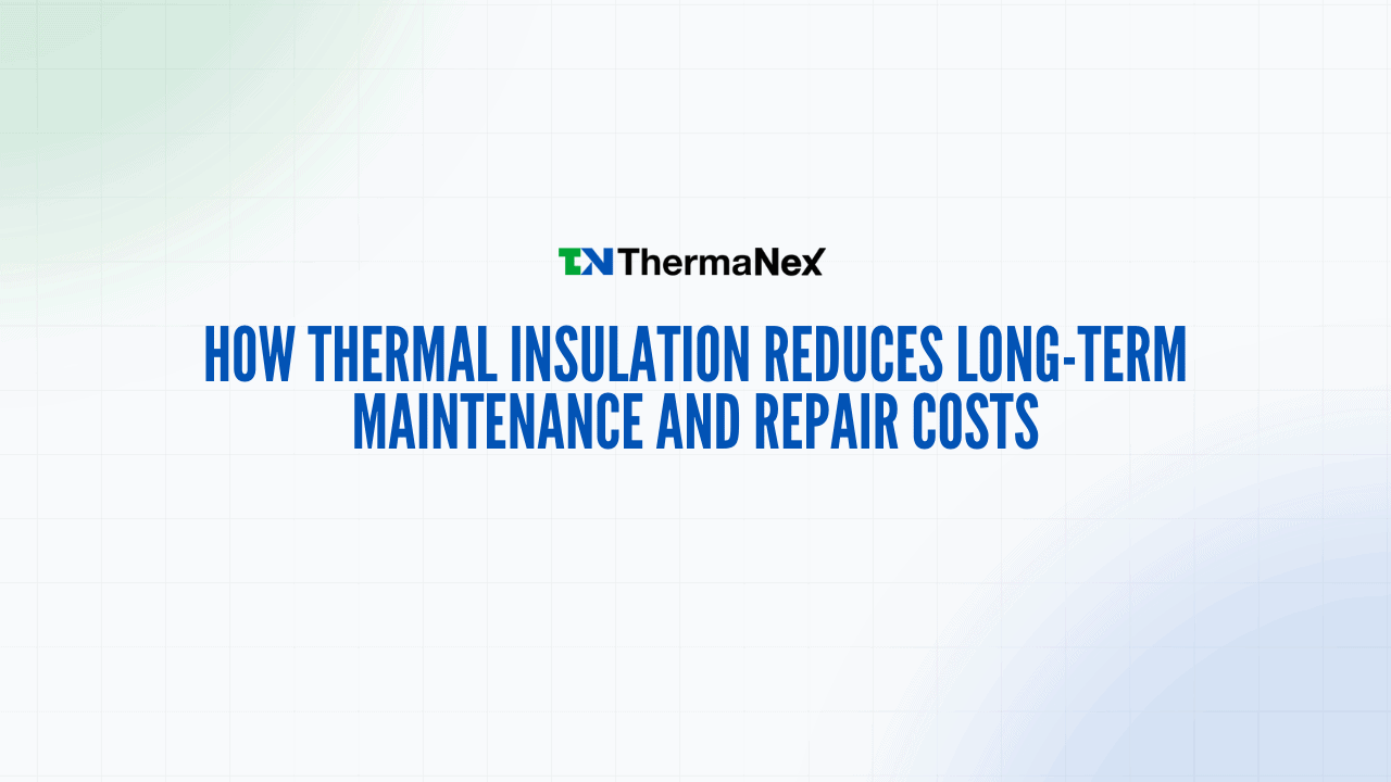 An image showcasing thermal insulation materials used in building construction, emphasizing how proper insulation reduces long-term maintenance and repair costs.